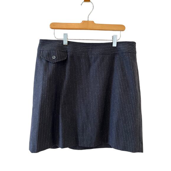 Banana Republic black wool pinstripe skirt 14 - Picture 1 of 5